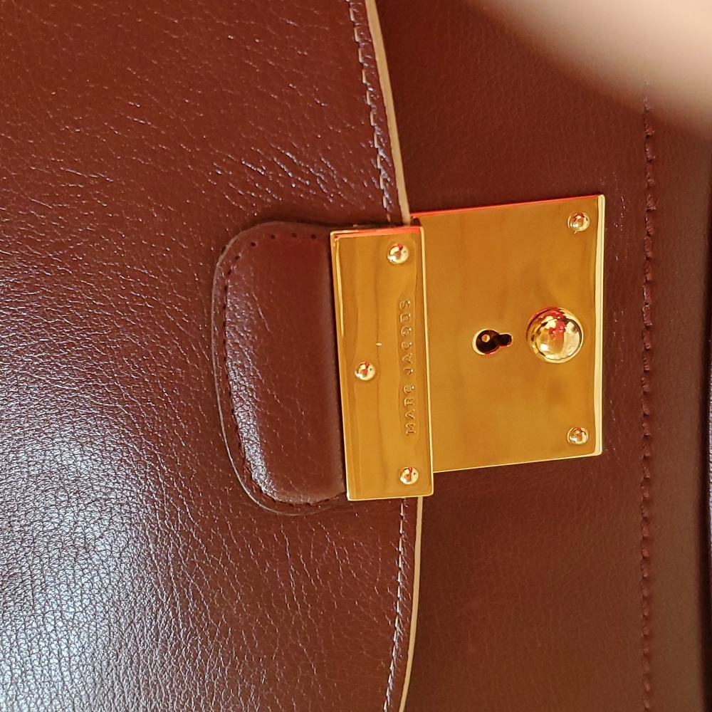Marc Jacobs "Mini Polly" Convertible Leather Crossbody & Shoulder Bag, Chestnut - Picture 4 of 15
